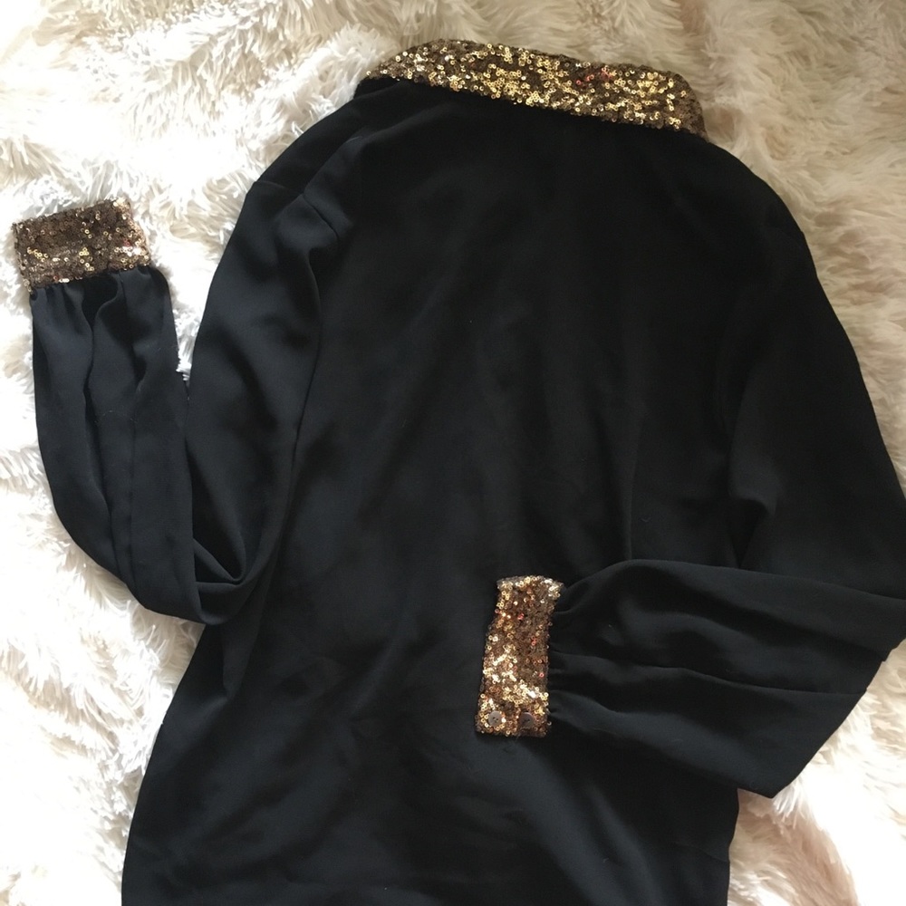 Sequin Accented Button Down Top! - image 1